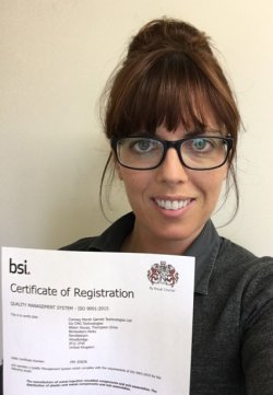 Rachel with ISO certification